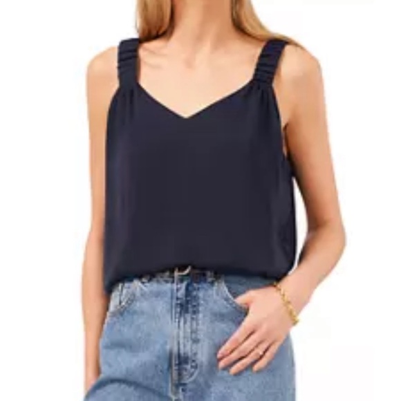 1. State Tops - 1.State Women's Sleeveless Ruffle Strap Tank